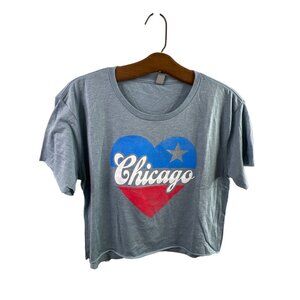 Chicago Star Short Sleeve Tshirt Size Medium Crew Neck Pullover Gray Cotton NEW